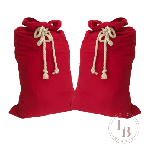 Blank Drawstring Santa Sacks LB Blanks