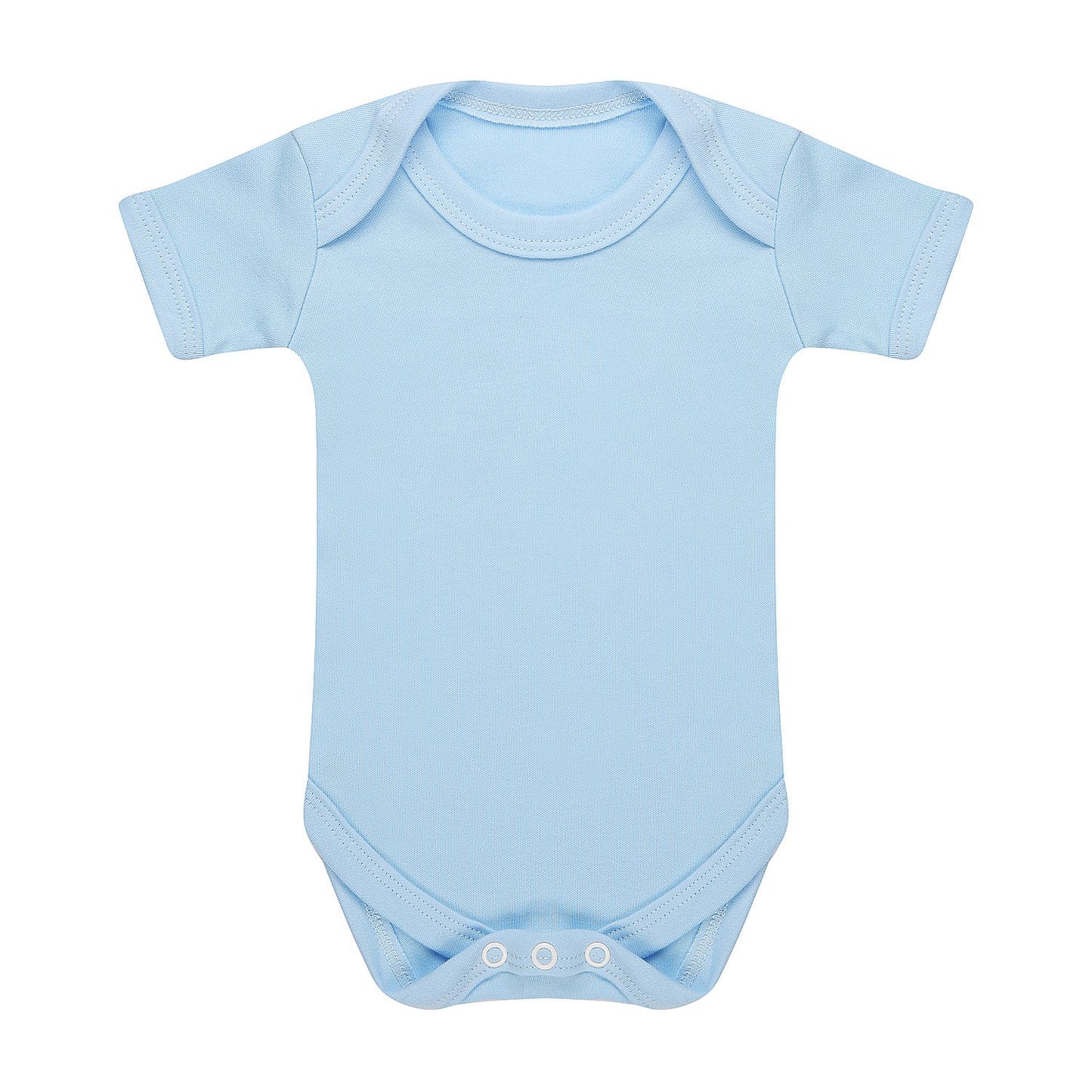 Blue Short Sleeve Baby Bodysuit