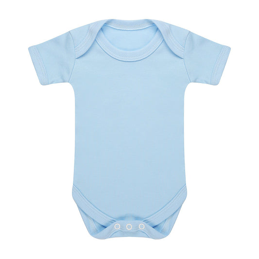 Blue Short Sleeve Baby Bodysuit