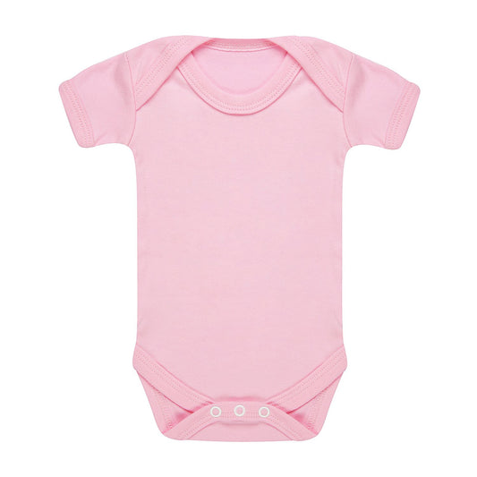 Pink Short Sleeve Baby Bodysuit