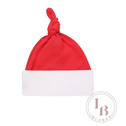 Red Christmas Knotted Baby Beanie