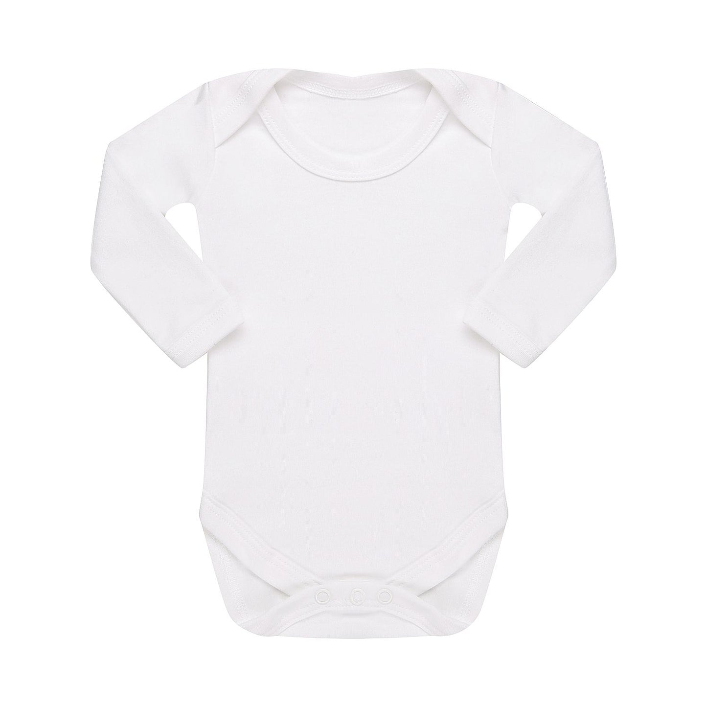 White Long Sleeve Baby Bodysuit – LB Blanks